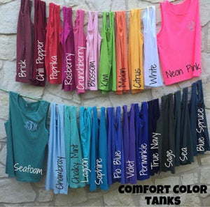 Comfort Color “pocket” monogram tank
