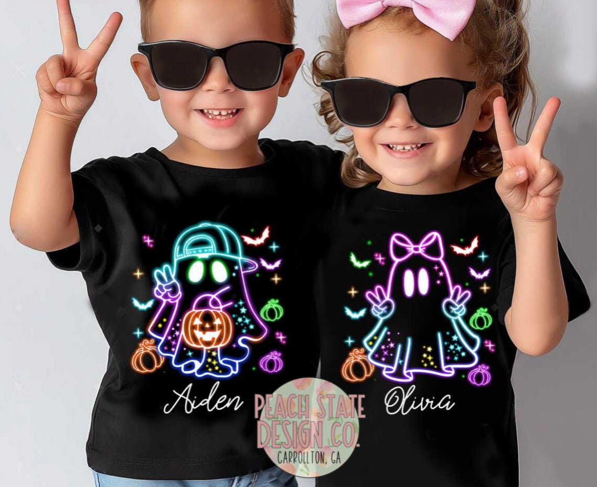 Boy/Girl Neon Ghost tee