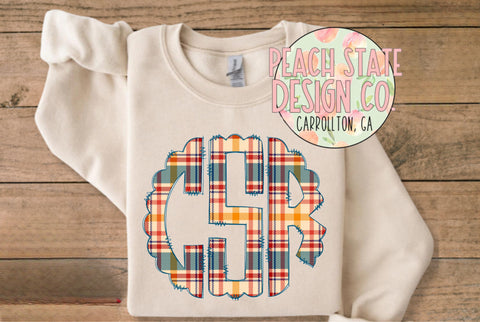 Fall monogram sweatshirt