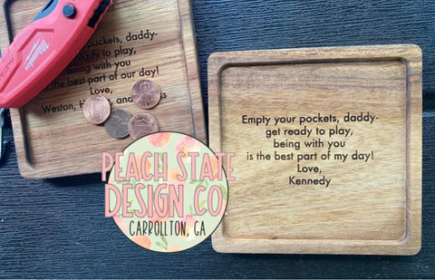 Fathers Day 5x5 wood tray