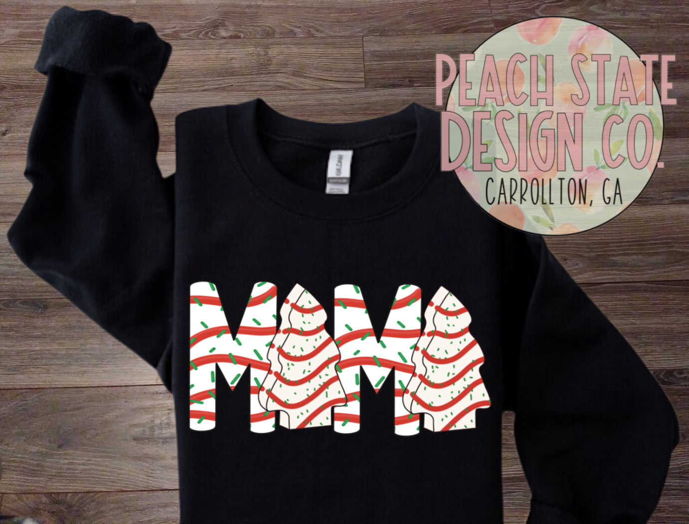 Mama Christmas Tree Cake (Sweatshirt Saturday)