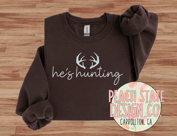 He’s hunting sweatshirt