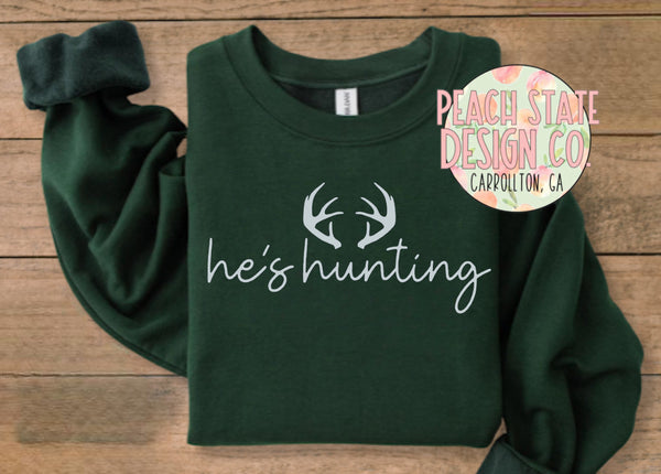 He’s hunting sweatshirt