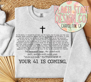 Your 41 is coming