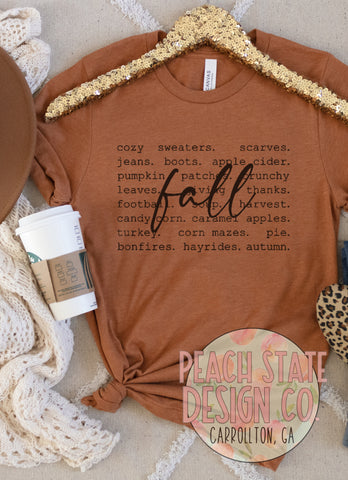Fall typography tee