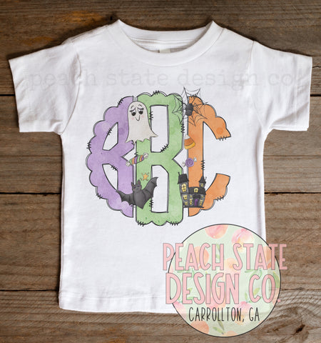 Halloween Monogram tee