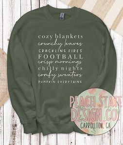 Fall in a sweater