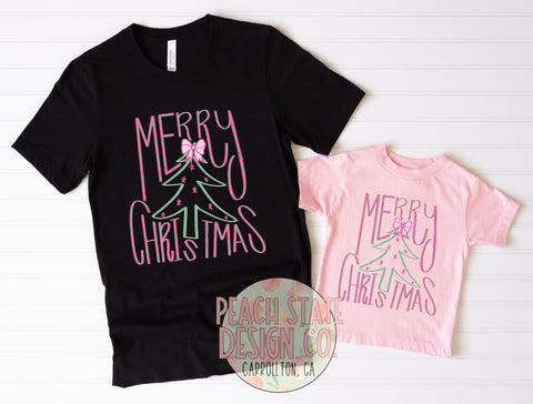 Merry Christmas preppy tee