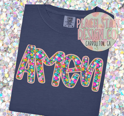 Amen floral CC tee