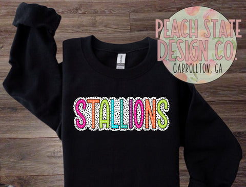 Stallions (bright & dots) Sweatshirt