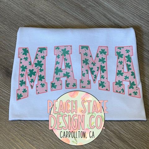 Mama (pink with shamrocks)