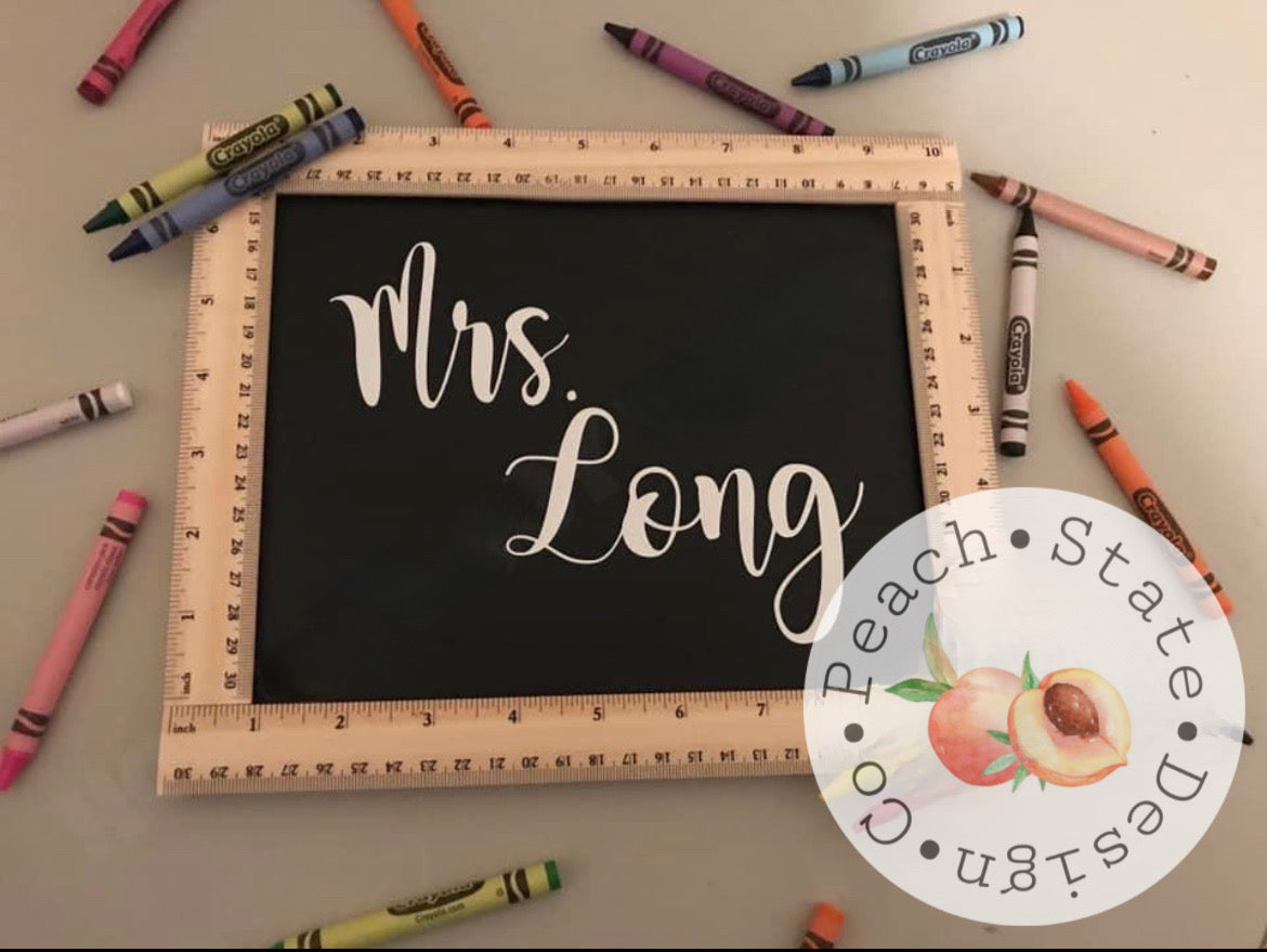 Custom teacher door hanger