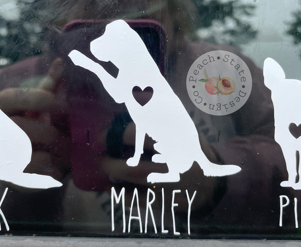 Dog Silhouette Decal (Customized)