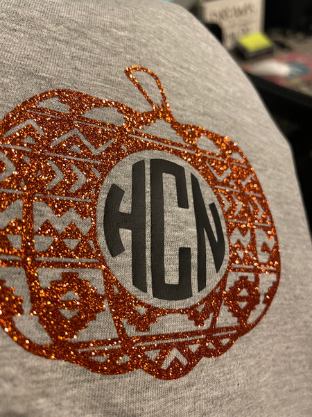Aztec Pumpkin Monogram Tee [pocket design]