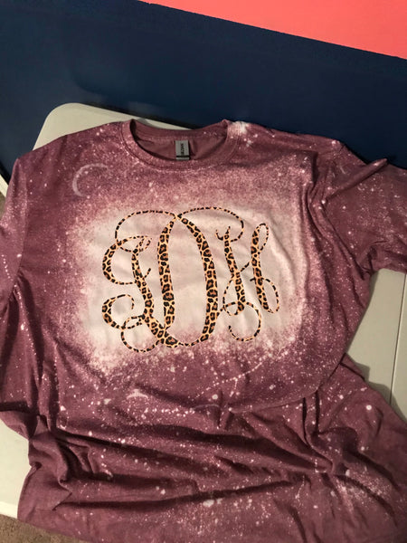 Bleached Cheetah Monogram tee