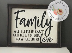 Family Quote canvas sign