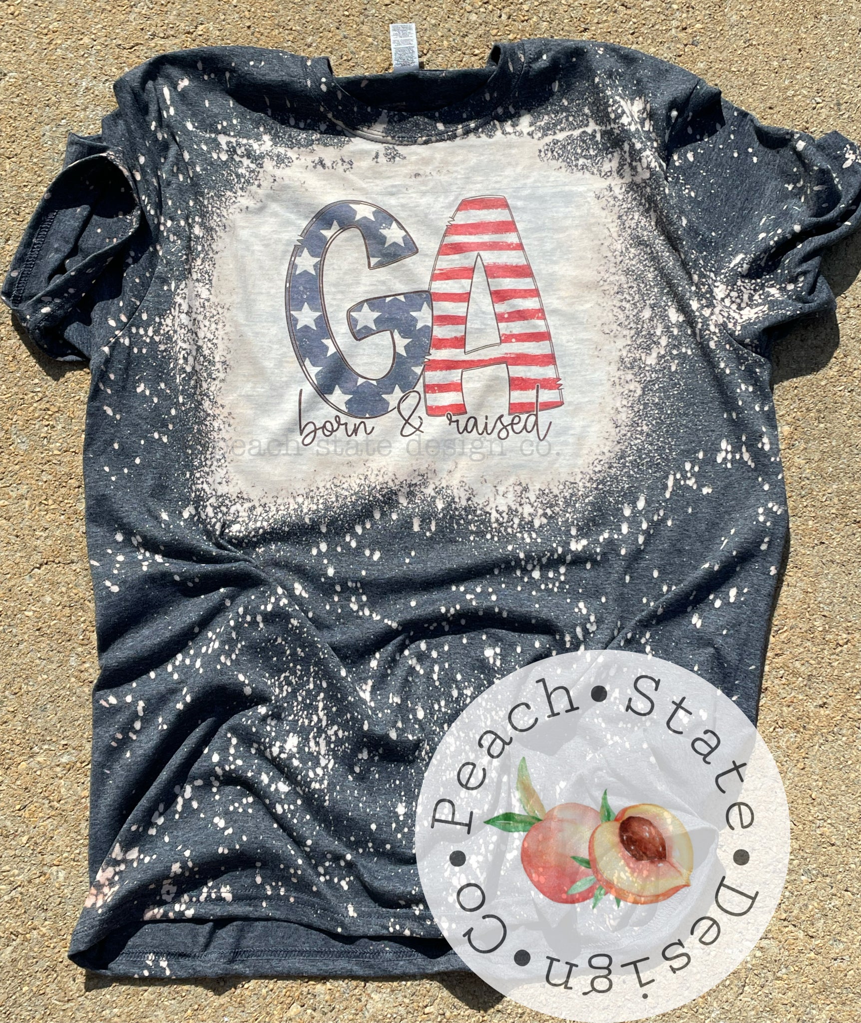 GA born & raised (stars and stripes)