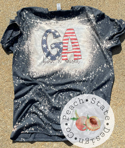 GA born & raised (stars and stripes)