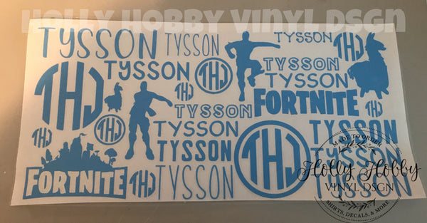 Full sheet name/ monogram decals