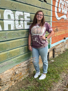 Multi-color fall pumpkin tee [bleached]