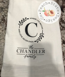 [Custom] Family flour sack towel