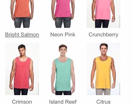 Comfort Color “pocket” monogram tank