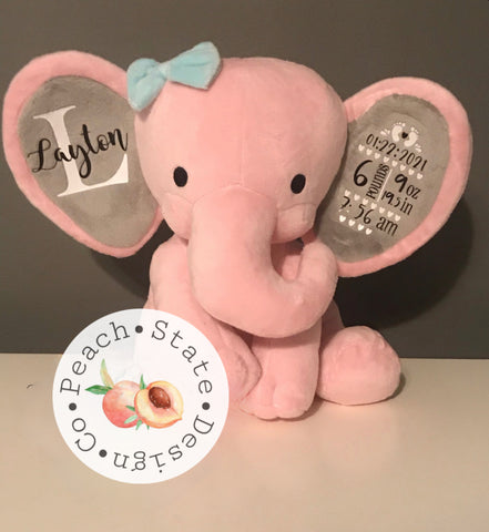 Birth announcement elephant
