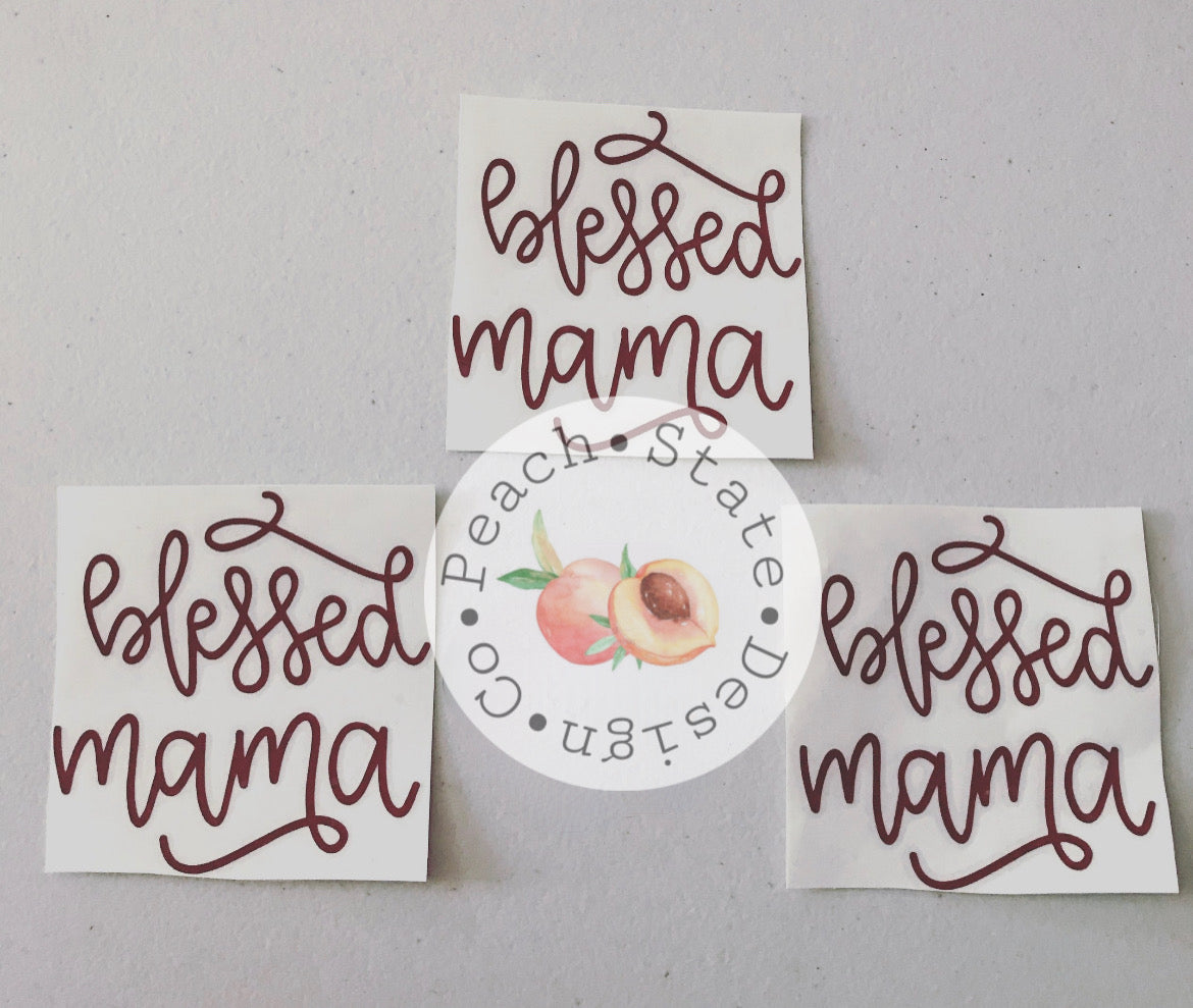 Blessed Mama decal