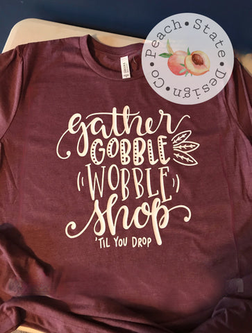 Gather, Gobble, Wobble, Shop