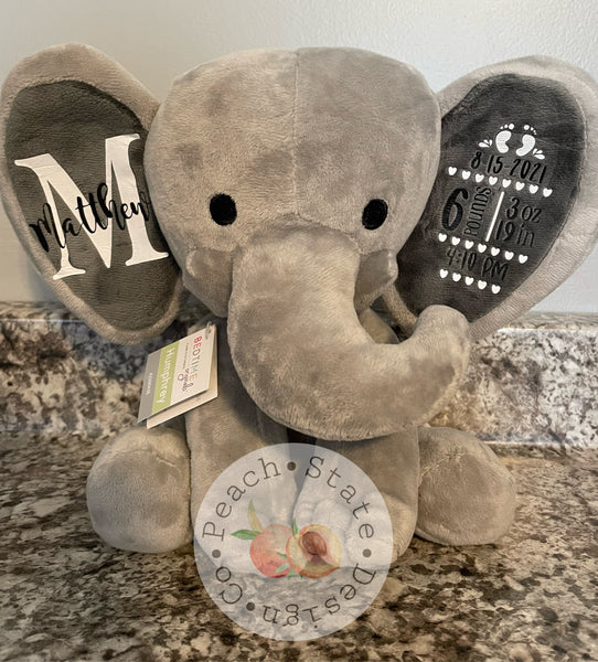 Birth announcement elephant