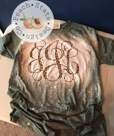 Bleached Cheetah Monogram tee