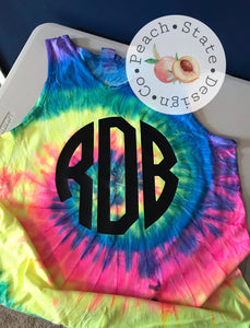 Big Monogram Tie Dye tank