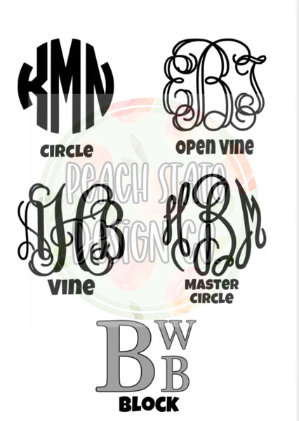 Monogrammed Decal