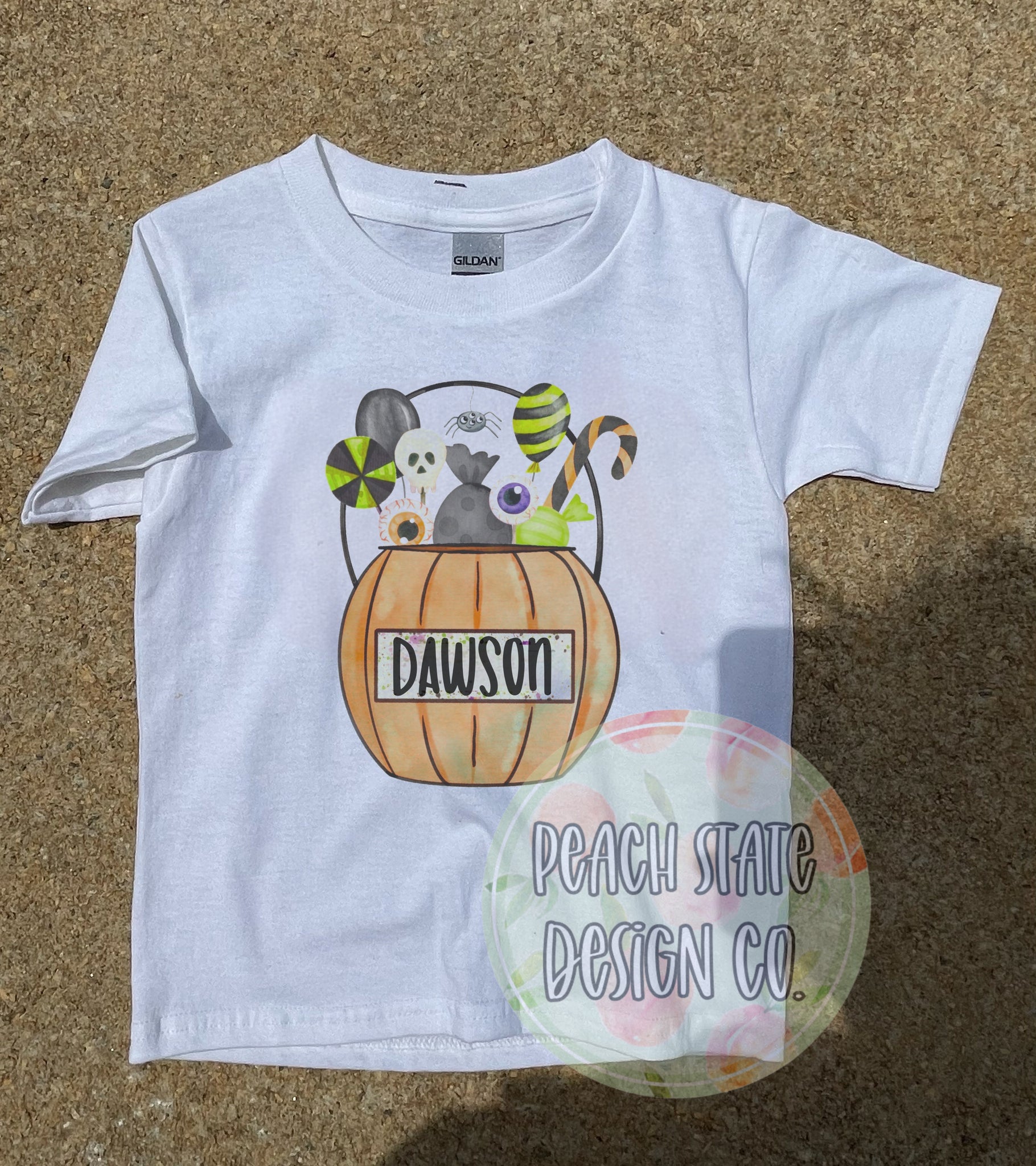 Youth Halloween Bucket tee [personalized]