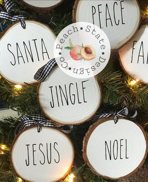 Farmhouse [Dunn inspired] Wood Ornaments